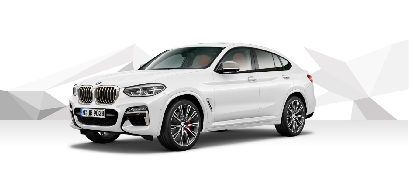 BMW X4 M40d- bílá "Alpine White"